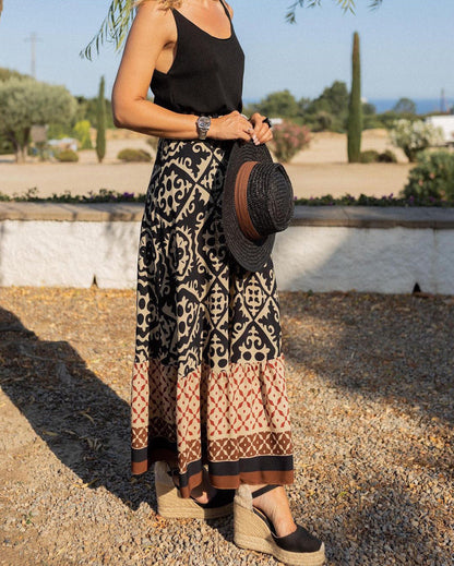 Aura™ | Hily boho long skirt