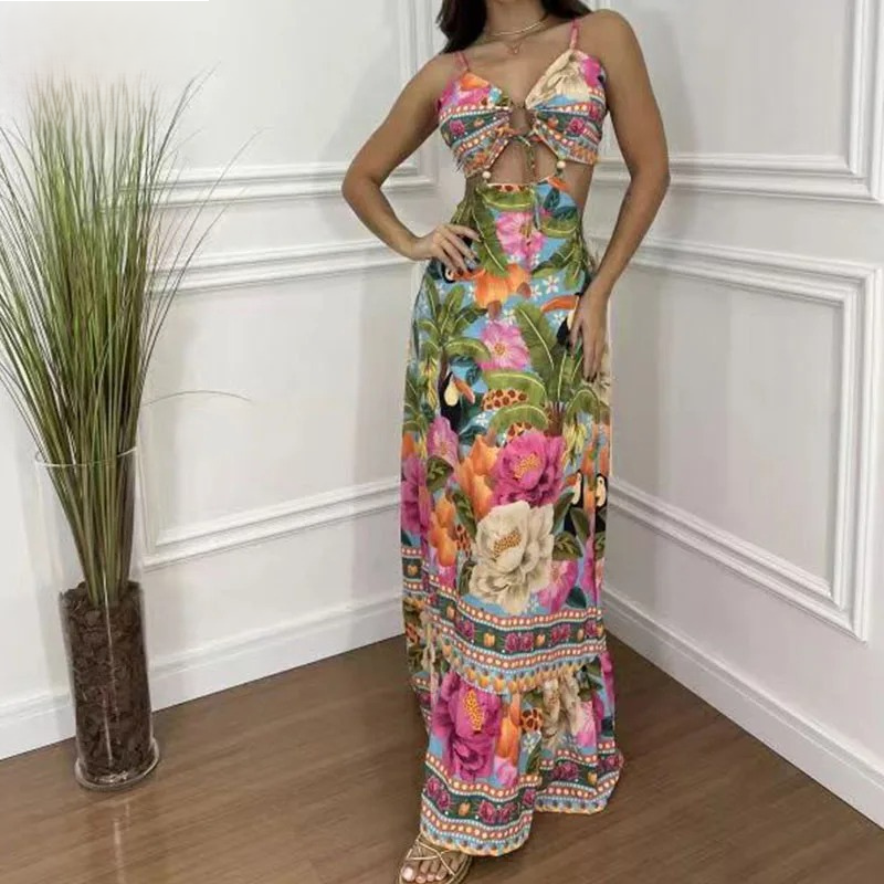 Divina™ | Vestido Maxi Tropical