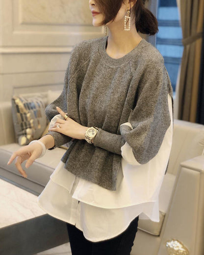 Monica™ | Oversized Sweater Blouse