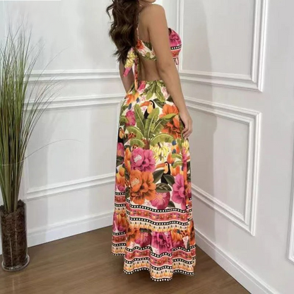 Divina™ | Tropical Maxi Dress