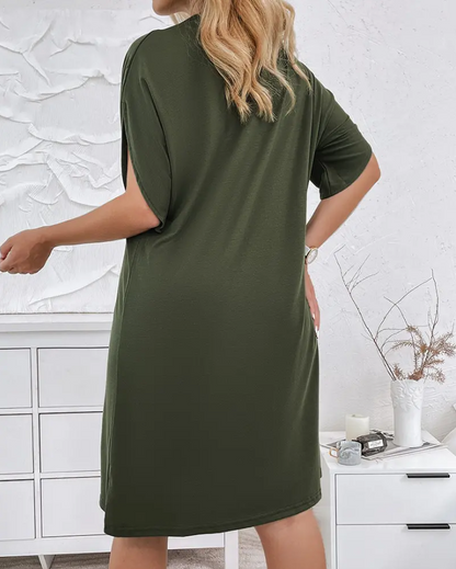 Selia™ | Elegant V-neck Dress