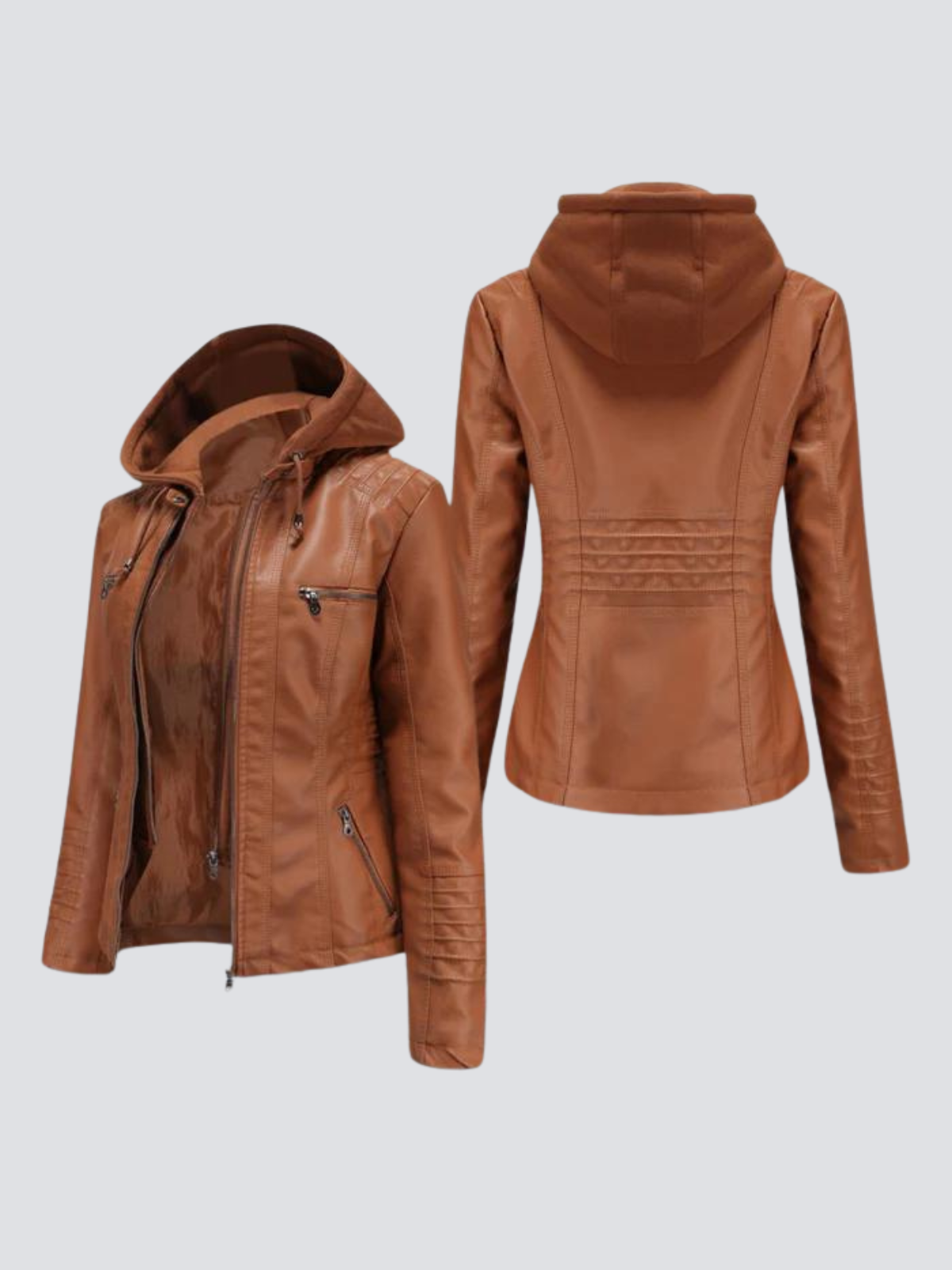 Cómoda chaqueta de cuero