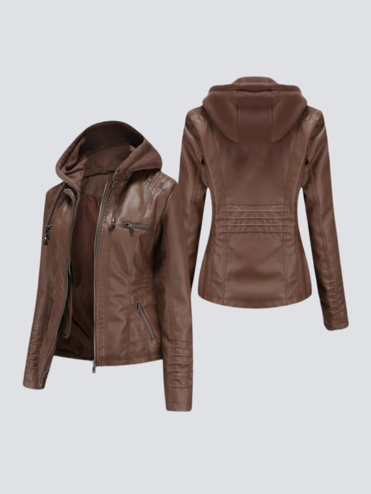 Cómoda chaqueta de cuero