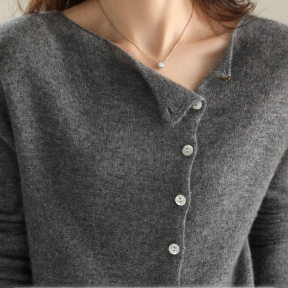 Knitted Blouse with Buttons