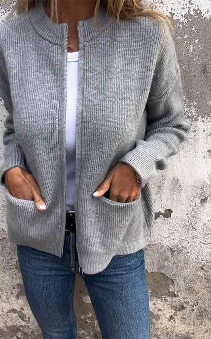 Claribel™ | Cotton Zip-Up Cardigan 