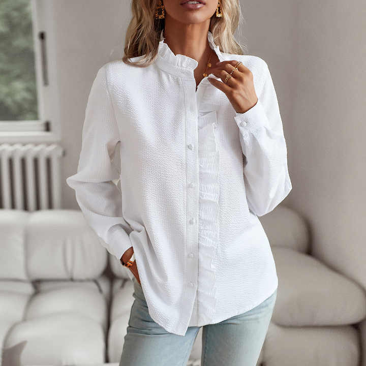 Johanne Casual Shirt Ruffle Detail